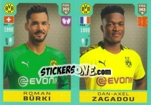 Cromo Roman Bürki / Dan-Axel Zagadou - FIFA 365 2020. 442 stickers version - Panini