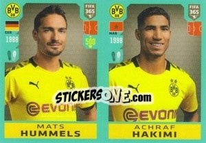 Sticker Mats Hummels / Achraf Hakimi - FIFA 365 2020. 442 stickers version n. 167 - Panini