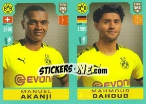 Sticker Manuel Akanji / Mahmoud Dahoud - FIFA 365 2020. 442 stickers version n. 169 - Panini