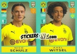 Sticker Nico Schulz / Axel Witsel - FIFA 365 2020. 442 stickers version - Panini