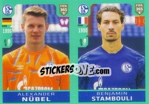 Sticker Alexander Nübel / Benjamin Stambouli - FIFA 365 2020. 442 stickers version n. 182 - Panini