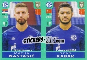 Sticker Matija Nastasic / Ozan Kabak - FIFA 365 2020. 442 stickers version n. 184 - Panini