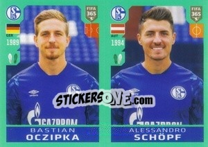 Sticker Bastian Oczipka / Alessandro Schöpf - FIFA 365 2020. 442 stickers version n. 185 - Panini