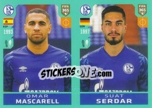 Sticker Omar Mascarell / Suat Serdar - FIFA 365 2020. 442 stickers version n. 186 - Panini
