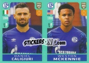 Sticker Daniel Caligiuri / Weston McKennie - FIFA 365 2020. 442 stickers version n. 187 - Panini