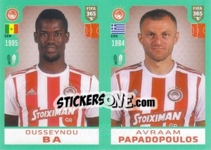 Sticker Ousseynou Ba / Avraam Papadopoulos - FIFA 365 2020. 442 stickers version - Panini