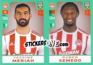 Sticker Yassine Meriah / Rúben Semedo - FIFA 365 2020. 442 stickers version n. 201 - Panini