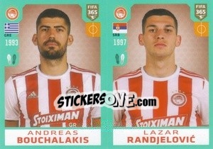 Sticker Andreas Bouchalakis / Lazar Randelovic - FIFA 365 2020. 442 stickers version n. 204 - Panini