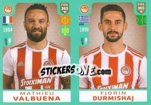 Sticker Mathieu Valbuena / Fiorin Durmishaj - FIFA 365 2020. 442 stickers version n. 209 - Panini