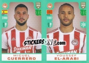 Sticker Miguel Ángel Guerrero / Youssef El-Arabi - FIFA 365 2020. 442 stickers version n. 211 - Panini