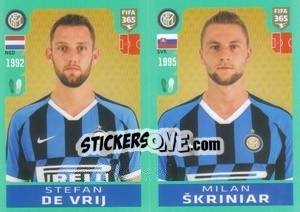 Sticker Stefan de Vrij / Milan Škriniar - FIFA 365 2020. 442 stickers version n. 216 - Panini