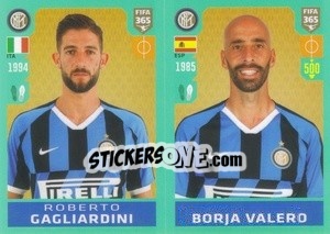 Sticker Roberto Gagliardini / Borja Valero - FIFA 365 2020. 442 stickers version n. 220 - Panini