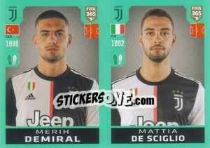 Sticker Merih Demiral / Mattia De Sciglio - FIFA 365 2020. 442 stickers version n. 233 - Panini