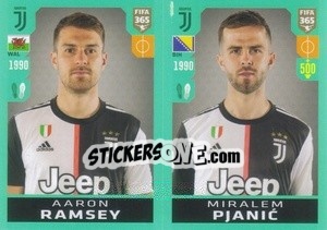 Sticker Aaron Ramsey / Miralem Pjanic - FIFA 365 2020. 442 stickers version n. 235 - Panini