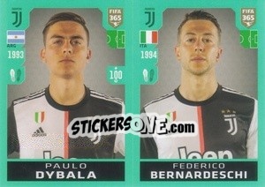 Cromo Paulo Dybala / Federico Bernardeschi - FIFA 365 2020. 442 stickers version - Panini