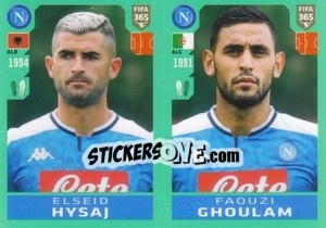 Sticker Elseid Hysaj / Faouzi Ghoulam - FIFA 365 2020. 442 stickers version n. 247 - Panini
