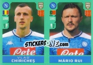 Sticker Vlad Chiriches/ Mário Rui - FIFA 365 2020. 442 stickers version - Panini