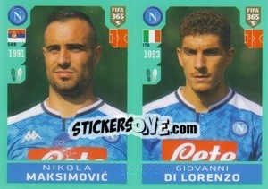 Sticker Nikola Maksimovic / Giovanni Di Lorenzo - FIFA 365 2020. 442 stickers version - Panini