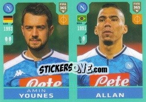 Sticker Amin Younes / Allan - FIFA 365 2020. 442 stickers version n. 251 - Panini