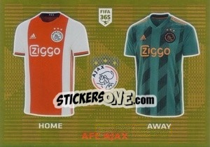 Sticker AFC Aiax T-Shirt - FIFA 365 2020. 442 stickers version n. 261 - Panini