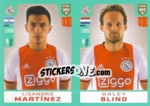 Sticker Lisandro Martínez / Daley Blind - FIFA 365 2020. 442 stickers version n. 264 - Panini