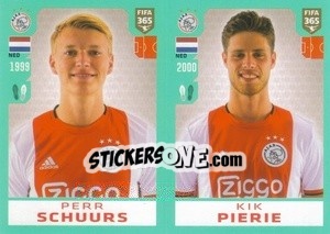 Sticker Perr Schuurs / Kik Pierie - FIFA 365 2020. 442 stickers version n. 265 - Panini