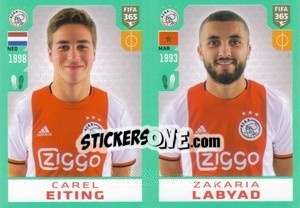 Sticker Carel Eiting / Zakaria Labyad - FIFA 365 2020. 442 stickers version - Panini