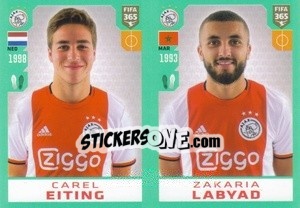 Sticker Carel Eiting / Zakaria Labyad - FIFA 365 2020. 442 stickers version n. 267 - Panini