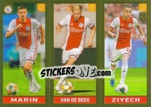 Sticker Marin / van de Beek / Ziyech - FIFA 365 2020. 442 stickers version n. 272 - Panini