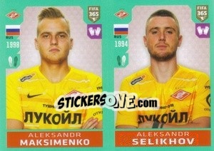 Sticker Aleksandr Maksimenko / Aleksandr Selichov - FIFA 365 2020. 442 stickers version - Panini