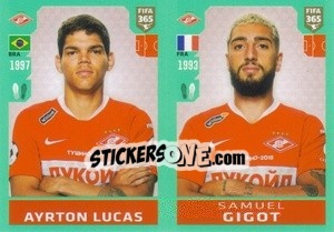 Sticker Ayrton Lucas / Samuel Gigot - FIFA 365 2020. 442 stickers version n. 279 - Panini