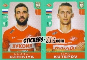 Sticker Georgi Dzhikiya / Ilya Kutepov - FIFA 365 2020. 442 stickers version n. 280 - Panini