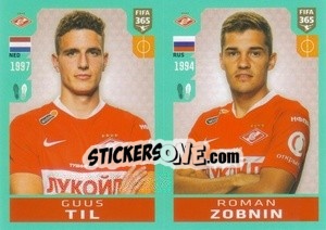 Sticker Guus Til / Roman Zobnin - FIFA 365 2020. 442 stickers version n. 282 - Panini