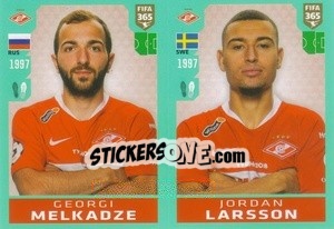 Sticker Georgi Melkadze / Jordan Larsson - FIFA 365 2020. 442 stickers version - Panini