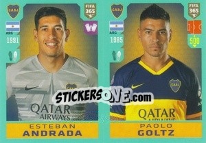 Sticker Esteban Andrada / Paolo Goltz - FIFA 365 2020. 442 stickers version - Panini