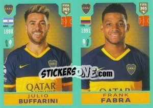 Sticker Julio Buffarini / Frank Fabra - FIFA 365 2020. 442 stickers version n. 296 - Panini