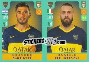 Sticker Eduardo Salvio / Daniele De Rossi - FIFA 365 2020. 442 stickers version n. 298 - Panini