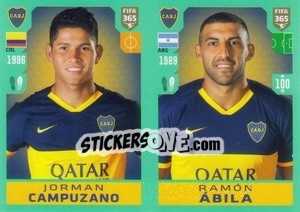 Cromo Jorman Campuzano / Ramón Ábila - FIFA 365 2020. 442 stickers version - Panini