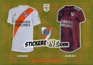 Sticker River Plate T-Shirt - FIFA 365 2020. 442 stickers version n. 309 - Panini