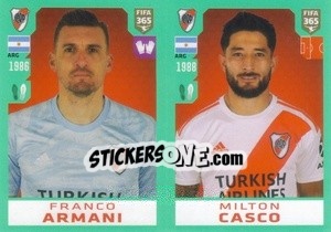 Cromo Franco Armani / Milton Casco - FIFA 365 2020. 442 stickers version - Panini