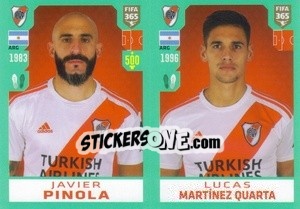 Sticker Javier Pinola / Lucas Martínez Quarta - FIFA 365 2020. 442 stickers version n. 311 - Panini