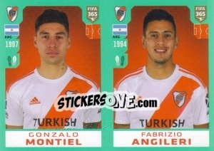 Sticker Gonzalo Montiel / Fabrizio Angileri - FIFA 365 2020. 442 stickers version n. 312 - Panini