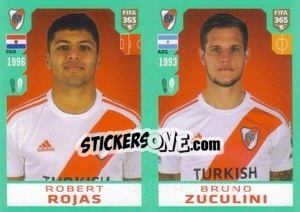 Sticker Robert Rojas / Bruno Zuculini - FIFA 365 2020. 442 stickers version n. 313 - Panini