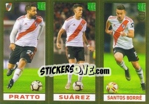 Sticker Pratto / Suárez / Santos Borré - FIFA 365 2020. 442 stickers version n. 322 - Panini