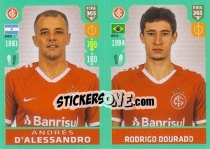 Cromo Andrés D'Alessandro / Rodrigo Dourado - FIFA 365 2020. 442 stickers version - Panini