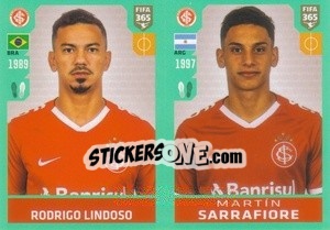 Sticker Rodrigo Lindoso / Martín Sarrafiore - FIFA 365 2020. 442 stickers version n. 332 - Panini