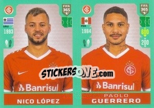 Sticker Nico López / Paolo Guerrero - FIFA 365 2020. 442 stickers version n. 337 - Panini