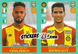 Sticker Fousseny Coulibaly / Abdelkader Bedrane - FIFA 365 2020. 442 stickers version n. 379 - Panini