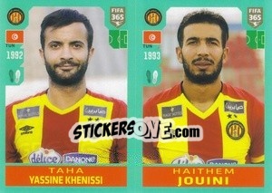Sticker Taha Yassine Khenissi / Haythem Jouini - FIFA 365 2020. 442 stickers version n. 387 - Panini