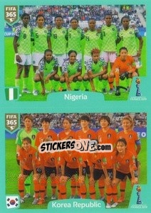 Sticker Nigeria - Korea Republic - FIFA 365 2020. 442 stickers version n. 390 - Panini